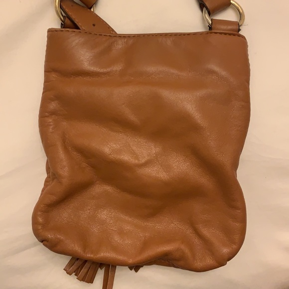 Michael Kors cognac tassel leather crosssbody bag - Picture 3 of 7